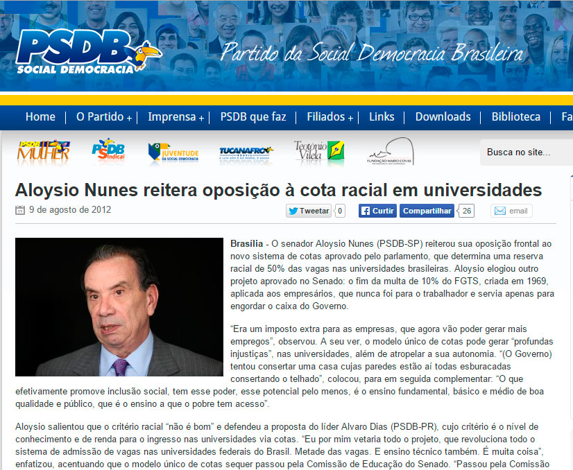 {{não acredite em mim - Site do PSDB}}