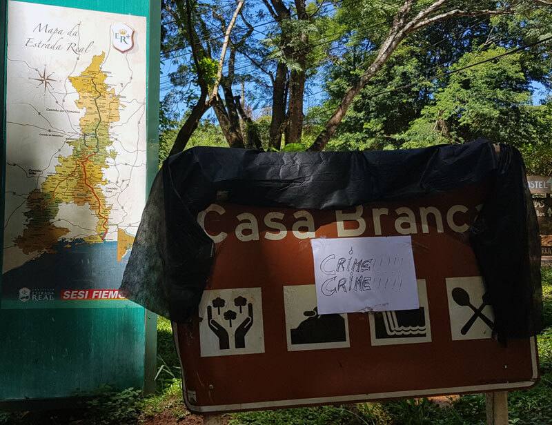 Protesto silencioso contra a Vale no Córrego do Feijão Protesto silencioso contra a Vale no Córrego do Feijão